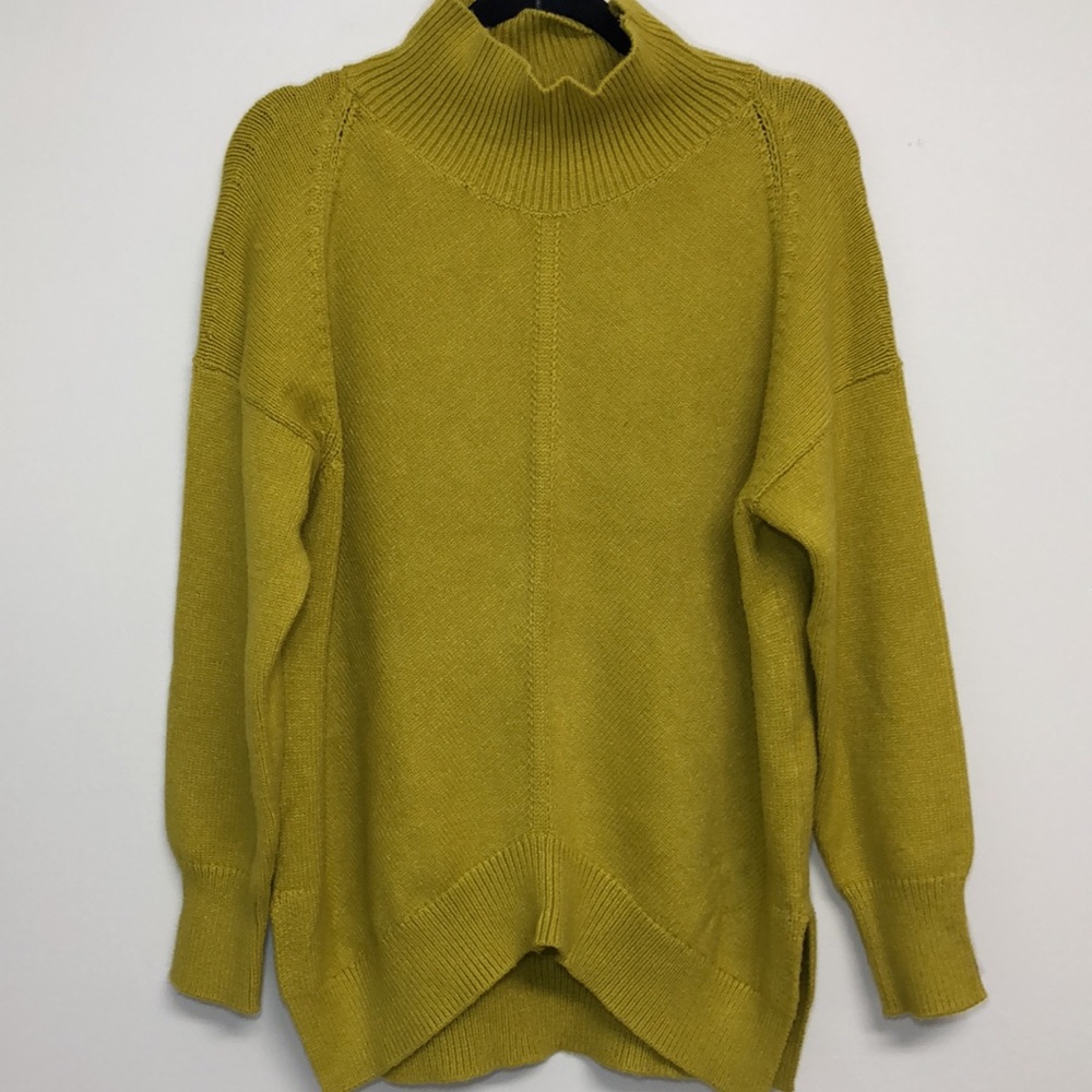 Maeve by Anthropologie Crystal Tunic Sweater Yellow Small - Picture 4 of 9